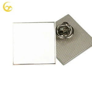 Wholesale metal round blank lapel pin uv digital print logo lapel pin