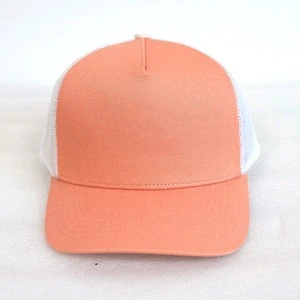 wholesale oem kids children sports caps hats blank plain cotton fabric 5 panel curved brim sports trucker caps hats
