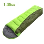 Wholesale Outdoor 170T Polyester Adult Hollow Fiber Cotton Waterproof Travel Hiking Camping Envelope Sleeping Bag