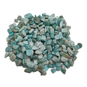 Wholesale price tumbled stones natural polished amazon stone crystal crushed precious gemstones