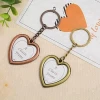Wholesale promotion crafts custom mini metal 2x2 picture photo frame keychains