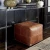 Wholesale real leather ottoman pouf low floor cushion sofa salon footrest vintage bar stool ottoman coffee table