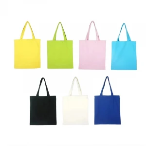 Wholesale Recycle Natural Color Simple Printing  Canvas Shopping Tote Bag Heavy bag
