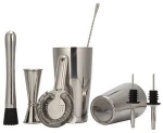 wholesale Restaurant Bar bartender tools Stainless Steel copper cocktail Martini shaker tool bar set