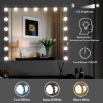Wholesale Standing LED Cosmetic Mirrors 17 Dimmable Bulbs Vanity Hollywood Makeup Mirror with light bulbs