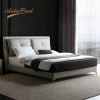 Wholesale Storable Modern Leather Bed Solid Wood Hotel Beds Furniture Fabric Bedroom Bed