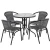 Import wicker rattan garden outdoor patio dining set chair table from China