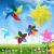 Import Windmill  Wind Spinner Garden Yard Art Decoration Outdoor toys Simple 4 blades plastic stick pinwheel toy from China