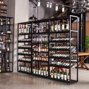Wine Rack Display Shelf Wine Racks Metal Display Stand For Retail