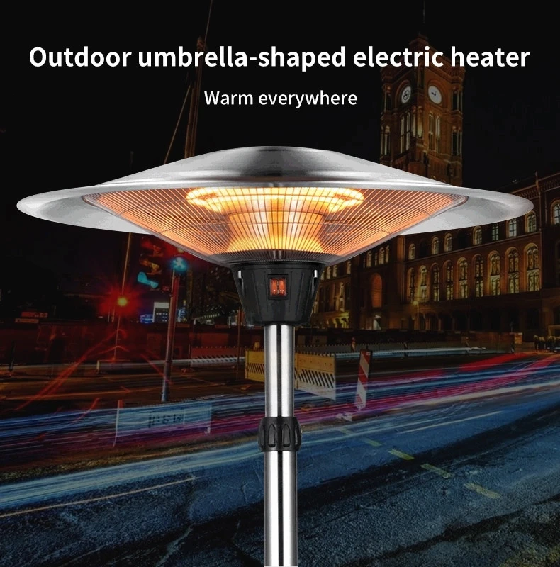Winter camping outdoor umbrella shape electric instant patio heater