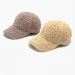 Women baseball caps Artificial Lamb wool Warm Female Winter Hat Fashion Girl Outdoor Street Casual Sport hats adjustable