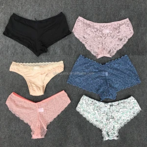 Women Sexy Underwear Cute Thongs Hollow G-string Ladies Lace Panties For Female Brief Transparent Breathable Cotton