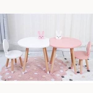 Wooden kids table and chairs furniture set