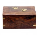 WOODEN PAW MARK PET URN