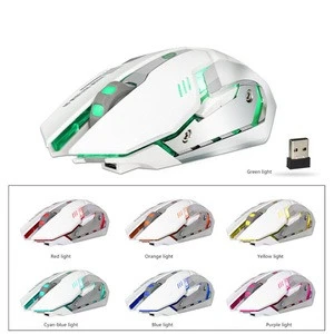 X70 7 LED Rechargeable 2.4GHz Wireless USB Optical Gaming Mouse