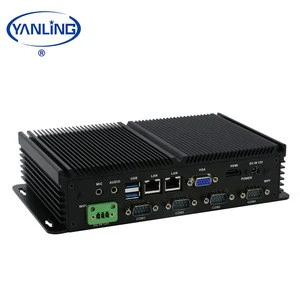 YanLing quad core J1900 Fanless industrial computer &amp; accessories with 2intel Lan