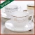 Import Yellow and white porcelain tea sets, 6 pcs coffee &tea sets from China