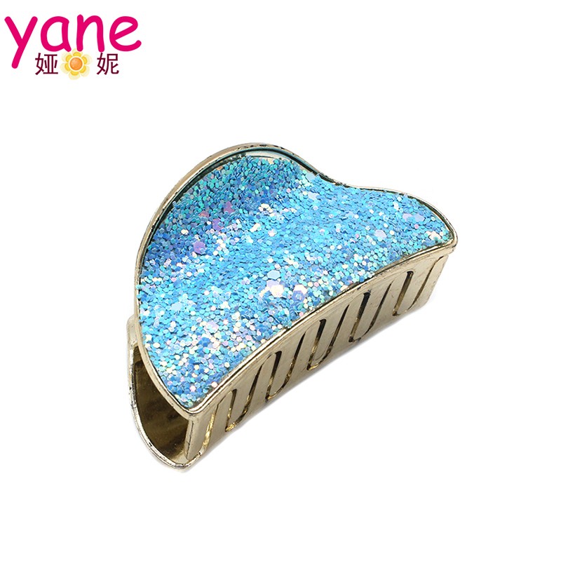 Yiwu wholesale plastic glitter fashion acetate hair claw hair claw clip