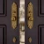 Import YZH bronze color double door lock antique design for wooden door with handle and knob from China