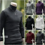 z86682A Autumn fashion knitted Turtleneck sweater casual solid man's sweaters