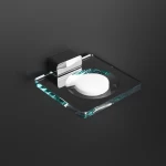 Zinc Alloy  superior quality wall mounted glass soap dish holder bathroom