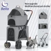Bello Ld03F Double layer pet stroller, detachable dog/cat stroller, front wheels rotating 360 degrees