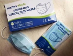 Disposable Medical Protective Face Masks 3 Ply no woven Prevent Virus Certificates