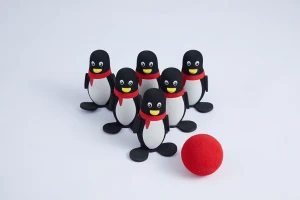 Foam penguin bowling set