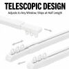 Silent Modern Metal Aluminum Alloy Telescopic Curtain Rods Rails DIY Strong Customizable Length Living Hook Home Decor