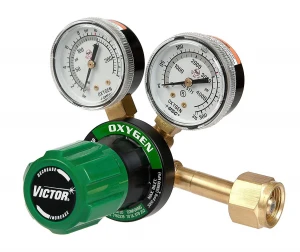 Delaman Oxygen Gauge Regulator Oxygen Gas Pressure Reducer Air Flow Regulator Gauge Meter (0.4-25MPa)