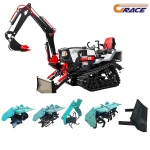 2025 New Rubber Track Crawler Traktor 25hp 35 Hp 50 Hp 60hp 80hp 100 Hp Farm Crawler Mini Tractor 4x4 Agriculture