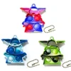 Tie-dye Fidget Toys Push Bubble Gadgets Anti Anxiety Stress Relief Toys Baby Yoda Stress Relief Toys