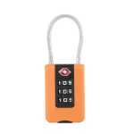 Customs lock Overseas travel luggage Gym cabinet drawer ABS plastic steel cable TSA Customs password padlock