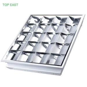 0.25mm thickness led grille light for steel housing 600*600 4tubes LED louver troffer lamp for factory office