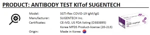COVID-19 Antibody Test Kit from Korea