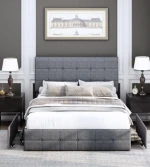 4 Storage Drawers Bed Frame