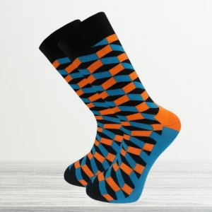3D Pattern Men's Crew Socks
