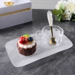 2022 Serving Coffee Shop Trays Rectangle Household Restaurant Dessert Plate Elegant Wholesale