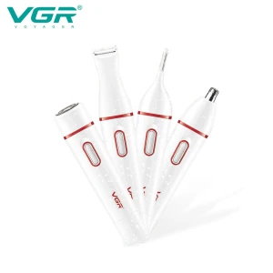VGR V-725 Women 4 in1 shaving kit Eyebrows Trimmer Mini Electric Nose and Body Hair Trimmer Lady Epilator Shaver