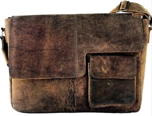 Buffalo leather distressed brown Bag