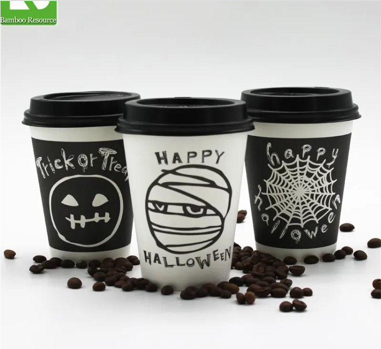 Buy Custom Printed Disposable Double Wall Ripple Paper Coffee Cups With ...