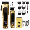 Super Luxury Men's Professional Hair Clippers Set 3-Piece Cordless Electric Shaver LED Display Lights Zero-Spacing Hair