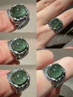 Crystal Ring---Queen Series (Fireworks Super Seven, Green Sands Ghost)