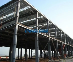 Double storey factory building design light steel structure frame workshop sales