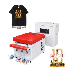 30cm Width Dtf printer Heat Transfer T-Shirt Printing Machine with 2PCS I3200 Heads