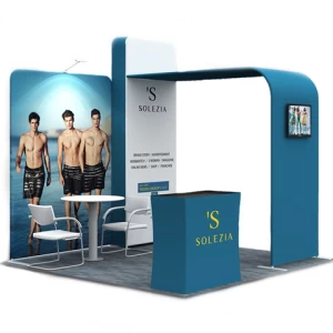 10 X 10 32mm Aluminum Tube Tension Fabric Trade Show Booth Pillow Case Backdrop Stand Exhibition Booth