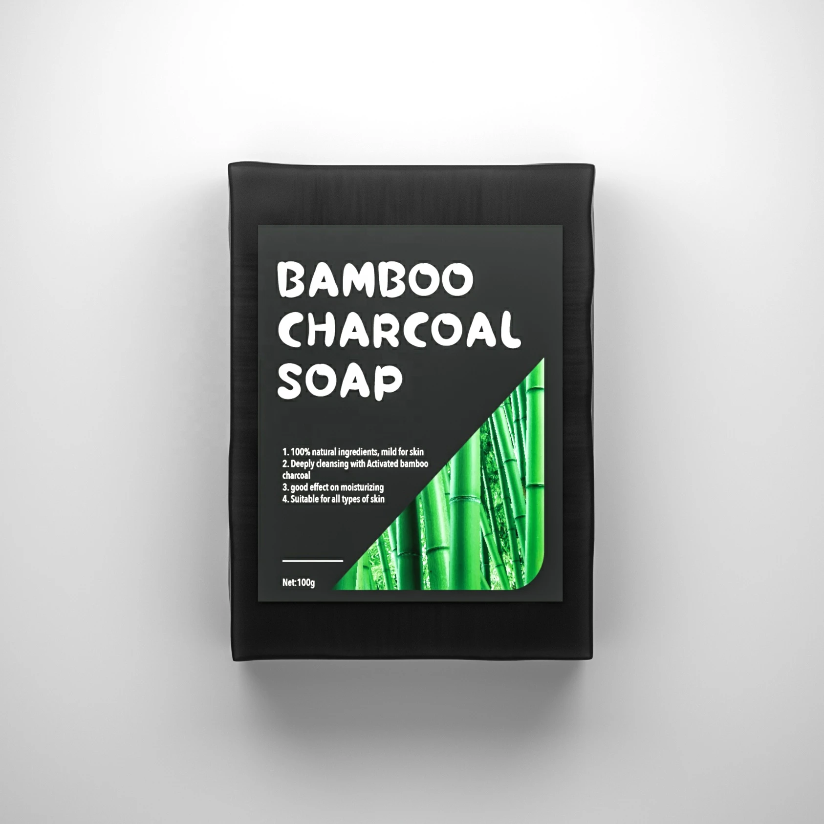 100% Natural Soap Lightening, Deep Cleansing, Remove acen, Whitening Blackbamboo Charcoal soap for face for bath
