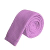 100% Polyester Knitted Elegant Solid Purple Tie