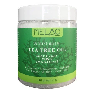 100% pure Natural organic exfoliating Deep Cleansing tea tree oil Body scrub