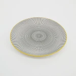 10.5 inch pad printing custom design ceramic dinner plate